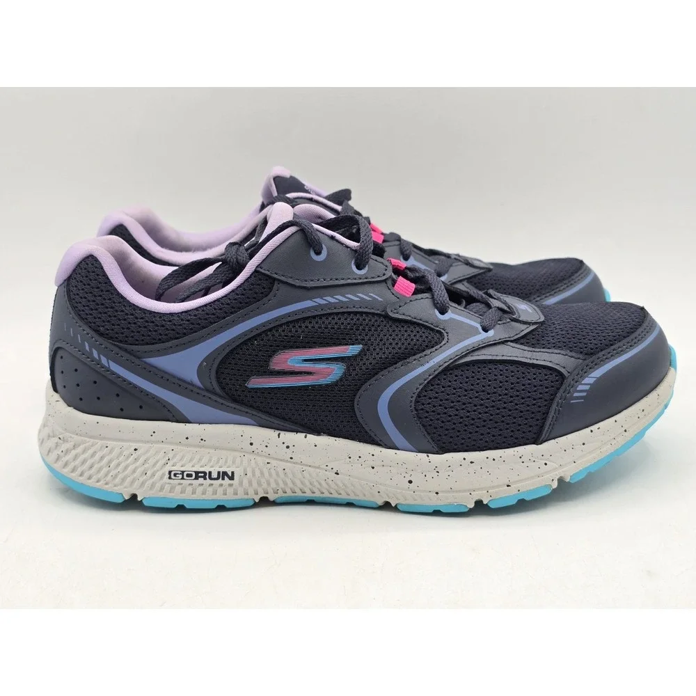 Skechers Go Run Consistent Vivid Horizon Running Shoes Sneakers Navy Womens 8.5W